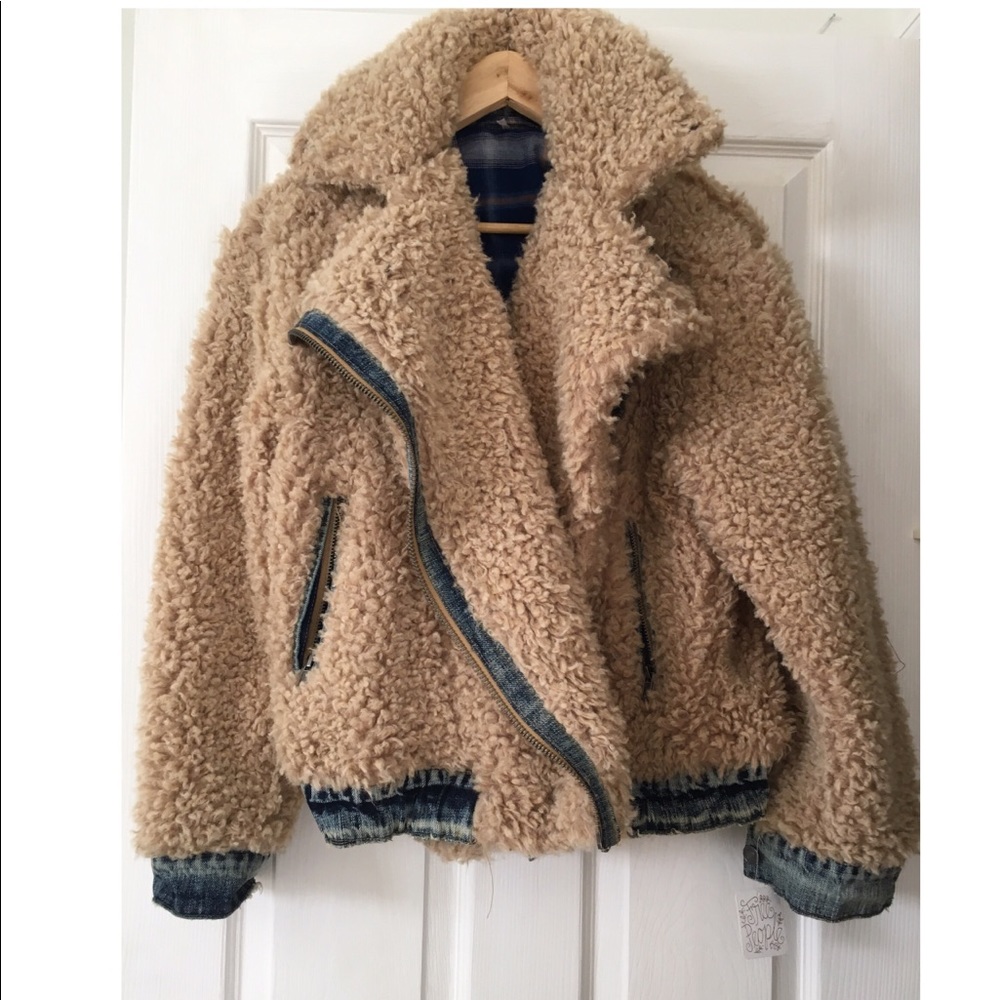 Free People Teddy Moto Jacket XS - Picture 3 of 3